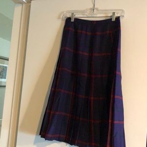 Vintage pleated wool skirt
